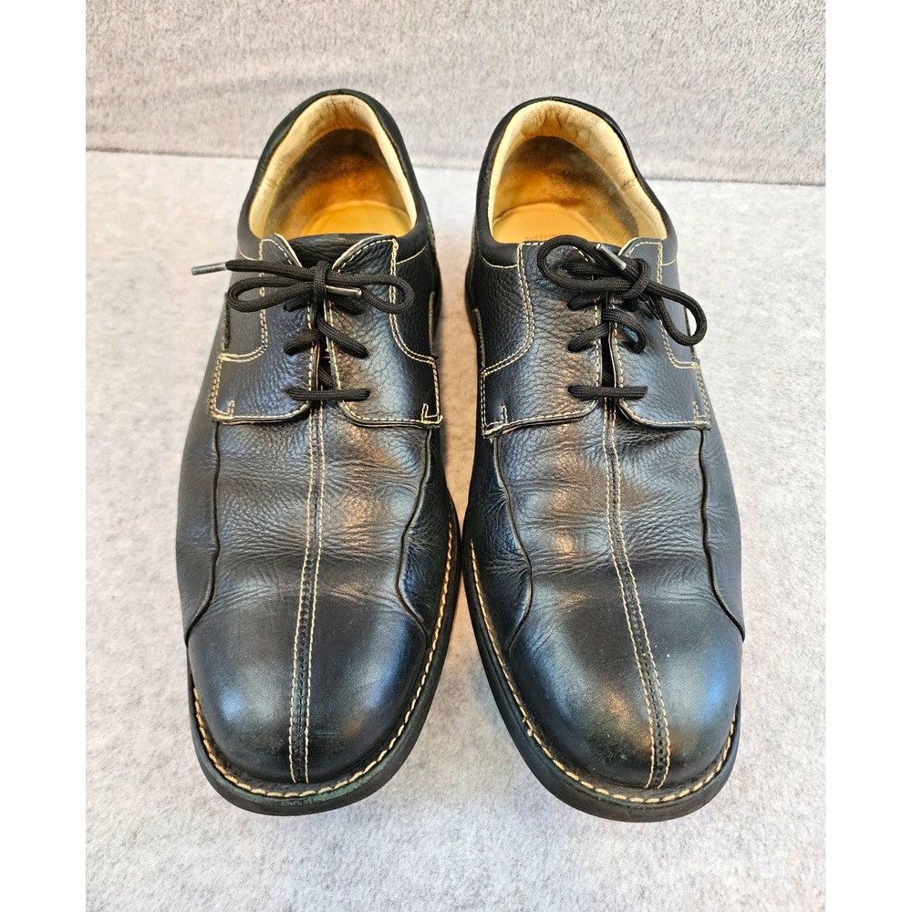 Johnston & Murphy Men's Black Leather Lace-Up Dress Shoes 11W Sheepskin 20-7222